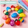 JOYIN 12 Pièces 7.6cm Agitateur D'oeufs en Bois, Maracas Shaker D'oeufs pour L'éducation Musicale Précoce Fête Accessoires de Cl