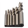 Oudtinz Lot de 6 emporte-pièces en acier rapide HSS 4 cannelures à extrémité droite 1/8" 3/16" 1/4" 5/16" 3/8" 1/2"