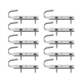 Crochet + 2 Vis | pour Fixation bâche Couverture Piscine Hors Sol Bois| INOX | Lot de 10 pièces - POOLCO