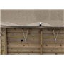 Crochet + 2 Vis | pour Fixation bâche Couverture Piscine Hors Sol Bois| INOX | Lot de 10 pièces - POOLCO
