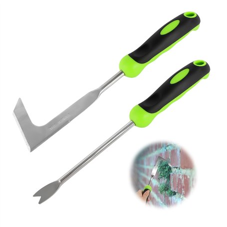 xnnmzhao Lot de 2 gratte-mauvaises herbes avec manche - Avec long - Pour le jardin - Pour enlever les mauvaises herbes et la mou