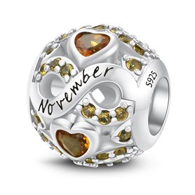 CHARMS & BRACELETS Pierre de naissance des douze mois,Bijoux pour femmes,Compatible Pour Pandora les bracelets et les colliers C CHARMS & BRACELETS Pierre de naissance des douze mois