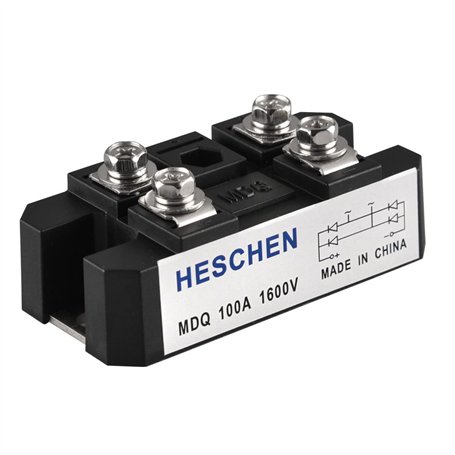 Heschen Pont-redresseur monophasé MDQ-100A 100A 1600V onde pleine 4 bornes à vis