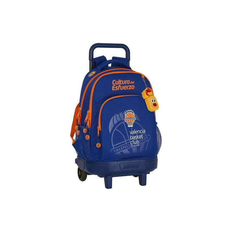 Cartable à roulettes Compact Valencia Basket M918 Bleu Orange (33 x 45 x 22 cm)