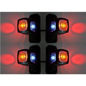VNVIS 4x feux de position latéraux orange blanc rouge 12V 24V LED lampe la camion caravane camping camion remorque