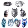 Gwolf 9pcs loup tatouage temporaire