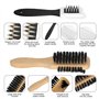 Kit de Brosses à Chaussures pour Daim 5 Pièces Brosse à Daim en Crêpe Brosse Nubuck Kit de Nettoyage pour Daim et Nubuck Brosse 
