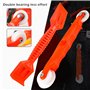 Modonghua Kit d'outils de vitrage de fenêtre, 4 outils de vitrage robustes, marteau multifonction double face en acier, rouleau