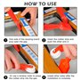 Modonghua Kit d'outils de vitrage de fenêtre, 4 outils de vitrage robustes, marteau multifonction double face en acier, rouleau