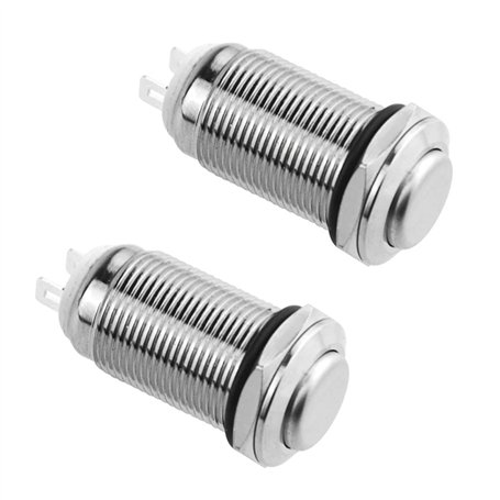 WMYCONGCONG Lot de 2 Interrupteur à bouton-poussoir à verrouillage de 12 mm Interrupteur à bouton étanche marche-arrêt 3A 250V A