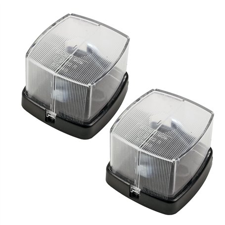 ProPlus 2 feux de position blancs avec matériel de fixation pour caravanes.