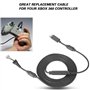 Câble pour 360, Adaptateur de Rupture de câble de Remplacement de câble de Manette de Jeu USB 5 Broches pour 360 (Gris)