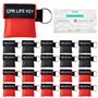 20pcs CPR Masque Porte-Clés Kit D'urgence Barrière Respiratoire Porter Secours Boucliers De Visage Avec Barrière De Respiration