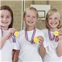Sporgo Lot de 100 médailles d'or pour enfants : médailles d'or gagnantes, médailles d'or avec gravure pour enfants, médailles do