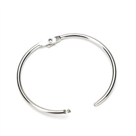 Coideal Lot de 20 anneaux de reliure en forme de feuille de 6,3 cm en métal argenté pour reliure de livres, grands anneaux de ri Coideal Lot de 20 anneaux de reliure en forme de feuille de 6