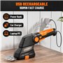 DOVAMAN GS01A 3,6V Cisaille à Gazon sans Fil, Poignée à Trois Positions, Câble de Charge USB, Recharge Rapide de 100 Minutes, Ba