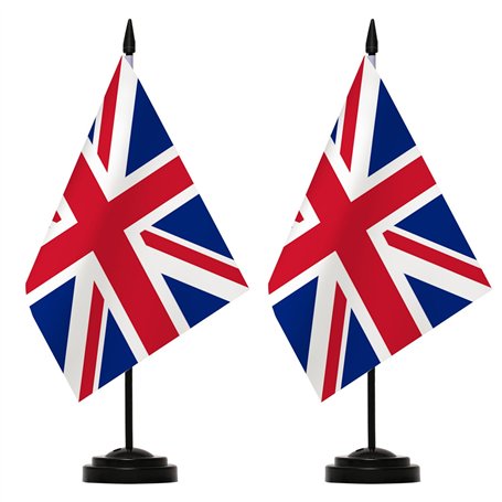 Pack De 2 Drapeaux De Table Britanniques