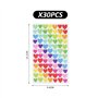 30 Feuilles d'Autocollants en Forme de Cœur Imperméables - 2520 Pièces Colorées pour Décoration et Marquage DIY