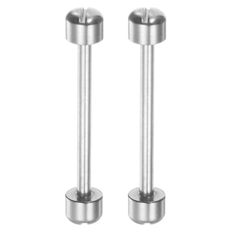 sourcing map 2pcs Montre Vis Tube Tige 22mm Intérieur Dia Acier Inoxydable Acier Montre Bracelet Épingles