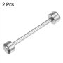 sourcing map 2pcs Montre Vis Tube Tige 22mm Intérieur Dia Acier Inoxydable Acier Montre Bracelet Épingles, Argent Ton