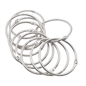 10 Pcs Anneaux de Reliure Livre en Métal 55mm Feuilles Mobiles Anneaux Classeur 2.2 Pouces Anneau de Rideau de Douche pour Porte 10 Pcs Anneaux de Reliure Livre en Métal 55mm Feuilles Mobiles Anneaux Classeur 2.2 Pouces Anneau de Rideau de Douche pour Porte