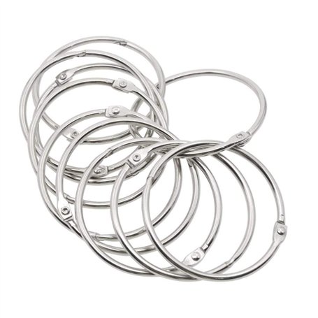 10 Pcs Anneaux de Reliure Livre en Métal 55mm Feuilles Mobiles Anneaux Classeur 2.2 Pouces Anneau de Rideau de Douche pour Porte