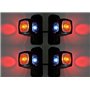 Lot de 4 marqueurs lumineux latéraux arrière triple fonction 24 V 12 V pour remorque/van/camion/caravane/châssis/mobile home Ora