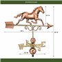 Good Directions Girouette Cheval au Galop en cuivre Pur