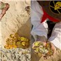JOYUE 150 Pcs Pirate Pièces d'or Enfants Jouets Le Trésor de Chasse Décoration de Fete, pour Les Enfants ou Faveur de Fête