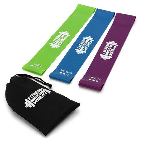 CKB Ltd® Set de 3 Resistance Bands Set Loop Bands Bande de Resistance Équipement d'Exercices pour Musculation Bandes Élastiques