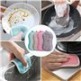 JJiaoLinin Lot de 4 Eponge Reutilisable Lavable de Cuisine,Éponge Microfibre,Anti Rayure et Multi-Surfaces,pour Nettoyer la Vais