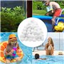 Crihovy 1400g Balle filtrante Piscine, Boule Coton Filtre Piscine, Pool filterbälle Convient Divers Filtration d'eau, filterball