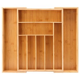 ROEXUN Range Couverts, Rangement Cuisinep en Bambou,Boîte à Couverts Organisateur de Boîte à Tiroir, avec 7 à 9 Tiroirs Réglable ROEXUN Range Couverts