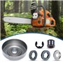 Jeu de Pignon à Anneau 3/8'' 7D pour STIHL 034 036 MS340 MS360, AUMEL Tambour + Pignon de Jante + Roulement + Rondelle + E-clip 