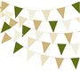 Banderole de fête en tissu vert olive