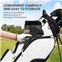 Sac de transport pour club de golf avec poche et bandoulière pour homme et femme, léger, pliable, durable (noir)