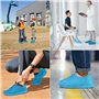Gvolatee Lot de 100 Surchaussures Jetables, Antiderapantes Non Tissé Couvre Chaussure, Anti-Salissures Impermeable Respirant pou