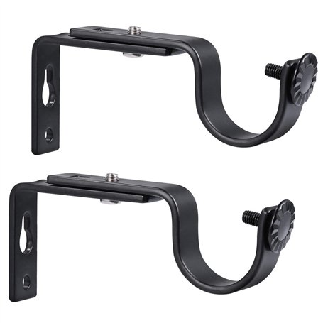 VORCOOL 2pcs Réglable Tringle à Rideau Support de Poteau Draperie Tringle Supports pour Tige 1 Pouce 15-22mm
