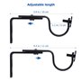 VORCOOL 2pcs Réglable Tringle à Rideau Support de Poteau Draperie Tringle Supports pour Tige 1 Pouce 15-22mm