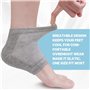 Hilph®2 Paires Chaussettes à Talons en Gel Hydratant Ventilées,Chaussettes Ventilées à Bout Ouvert,pour Peau Sèche et Fissurée P
