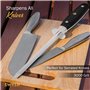 SWYSH Aiguiseur de couteaux en acier professionnel 20,3 cm – Tige d'affûtage de couteaux pour aiguiser les couteaux de cuisine –