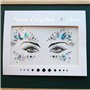 Gemmes de Visage 6 feuilles Visage Bijoux Autocollants Strass Cristal Bijoux Strass pour Festivals Décorations pour le visage, M