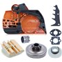 Couvercle d'embrayage de frein Kit pour Husqvarna 445 450 avec tambour d'embrayage .325 "7T