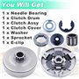 3/8 "-7 Tambour d'embrayage Pignon de jante Kit pour Stihl MS660 066 064 MS640 MS661 Tronçonneuse Pièces de rechange avec Rondel