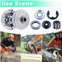 3/8 "-7 Tambour d'embrayage Pignon de jante Kit pour Stihl MS660 066 064 MS640 MS661 Tronçonneuse Pièces de rechange avec Rondel