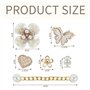 24 Pièces Pins Crocs Charms Amovible PVC Shoe Charms DIY Crocs Accessoires Bijoux de Chaussures Set Perle Fleur