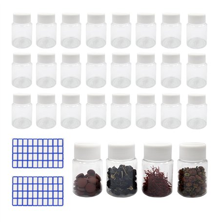 BuxiuGK 30Pcs 30ml Flacons en Plastique avec Bouchon à vis