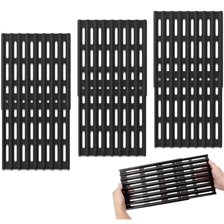Lot de 3 grilles de cuisson réglables - 20 cm de large - Grille universelle de rechange pour barbecue - Grilles de cuisson unive