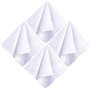 Lot de 4 mouchoirs en tissu blanc