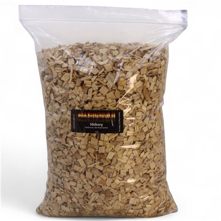 Copeaux de bois de caryer pour barbecue 1 kg (env. 4 litres) Pour barbecue-boule et fumoir